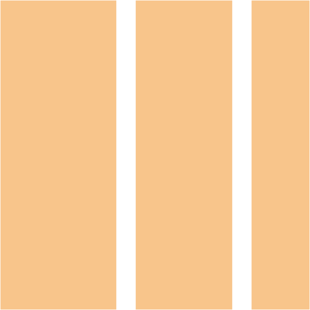 three light orange vertical rectangles