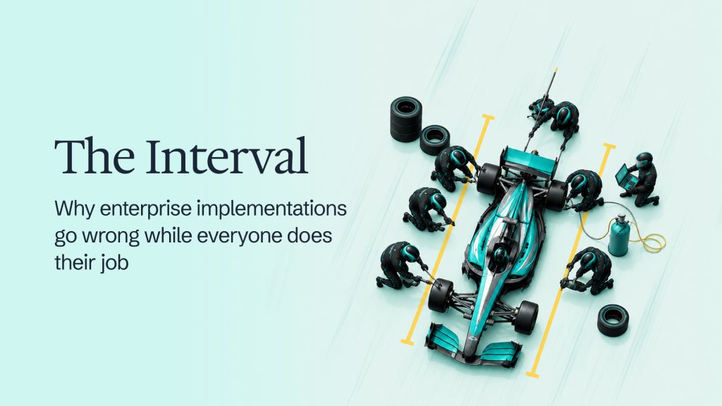 Enterprise implementation failures despite teams completing their individual tasks, highlighting gaps in coordination, dependencies, ownership, and cross-functional alignment.